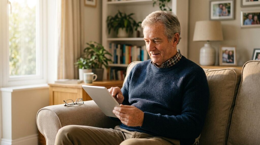 Person adjusting screen brightness settings on a digital device